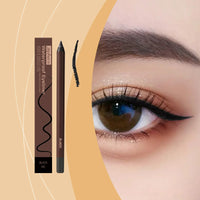 Zephoco Brown Eyeliner Pencil Waterproof Sweatproof Long Lasting Easy to Color Smooth Soft Gel Eyeliner Pencil Eye Makeup Set