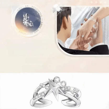 Gift Copper Love And Deepspace Ring Xavier Zayne Wedding Ring Caleb Game Prop Adjustable Rings Cosplay