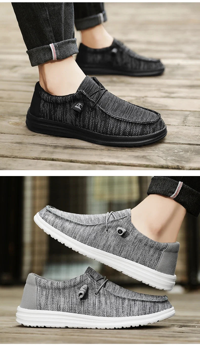 Plus Big Size 50 Dude Canvas Shoes Men Casual Slip on Shoes Alpargatas Hombre Moccasins Mocassin Homme Lightweight Breathable