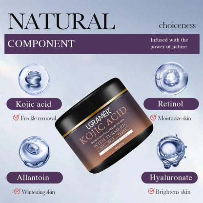 Kojic Acid Vitamin C &Turmeric Moisturizer Face Cream Fade Dark Spot Wrinkle Brightening Skin Firming Tighten Lighten Face Cream