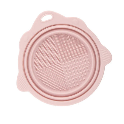 Silicone Makeup Brush Cleaner Folding Powder Puff Cleaning Bowl Eyeshadow Brushes Washing Soft Mat Beauty Tools Scrubber Box