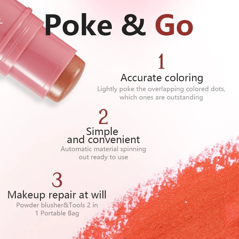 GICYMANTY Multi-Use Blush Stick  Contouring  Highlighting Cream Blush Stick  Finely Contouring Stick