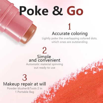 GICYMANTY Multi-Use Blush Stick  Contouring  Highlighting Cream Blush Stick  Finely Contouring Stick