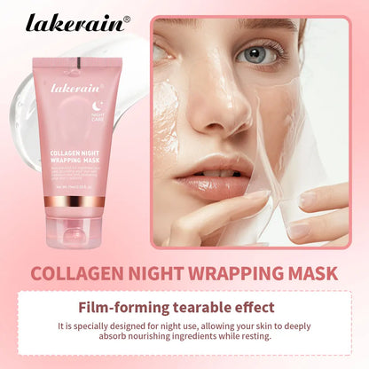 Collagen Wrapping Peel-off Mask Rejuvenation Moisturizing Brightening Korean Face Mask Make Glowy Skin Elasticity Facial Mask