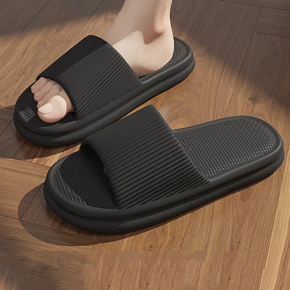 Summer Slippers For Women Men Soft Lightweight Indoor Home Slides Cloud Slipper Men Flat Sandals Beach Shoes Man Male Flip Flops