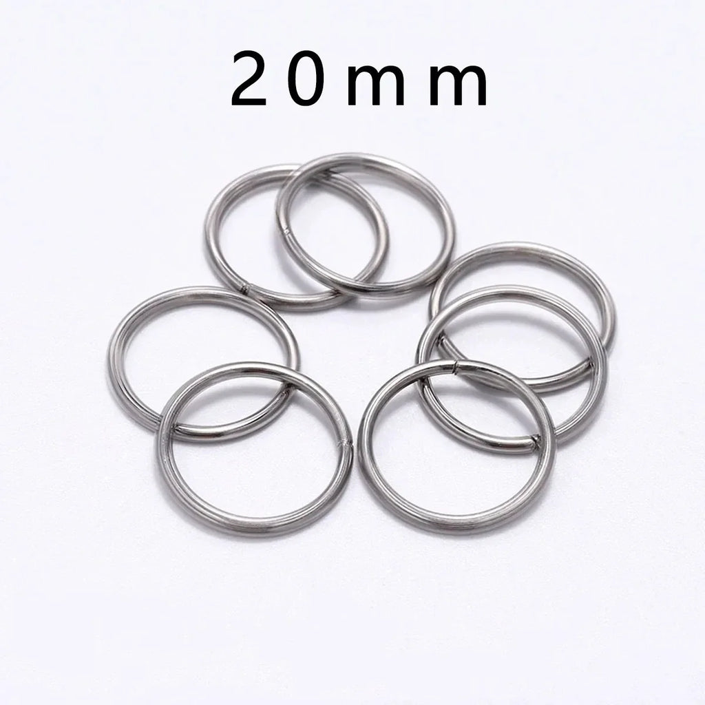 30-200Pcs 3-25mm Stainless Steel Split Ring Open Single Loops Jump Rings Connectors for DIY Jewelry Making Findings Accessories