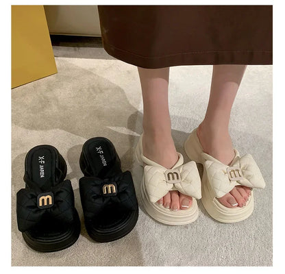 2024 summer New Fashion Women Shoes Slippers Comfortable Platform Shoe High Heels Leisure flower outdoor beach Slipper Women