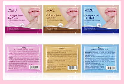 10pcs ZOZU Crystal Collagen Lip Mask Plump Lips Moisturizing Anti Wrinkles Nourishing Lip Patches Lips Plumper Skin Care