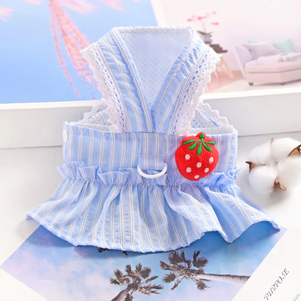 Pet Supplies Cute Dog Dress Breathable Thin Design Cat Princess Skirt Soft Pet Summer Clothes Kittens