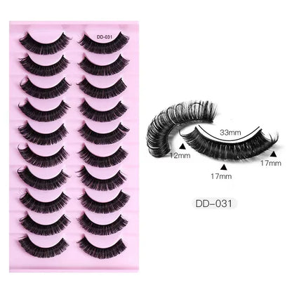 Fashion Russian Strip Lashes 2/5/10 Pairs 3D Mink Lashes Natural Eyelashes Dramatic False Eyelashes Wholesale Eyelash Extension