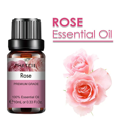 PHATOIL 10ml Ginger Essential Oil for Perfume Candles Making Spa Massage Humidifier Rose Jasmine Pine Needles Tangerine Thyme