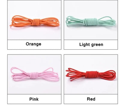 Fashion No Tie Shoelaces Elastic Laces Sneakers Flat Shoe Laces Without Ties Kids Adult Quick Shoelace One Size Fits All Shoes