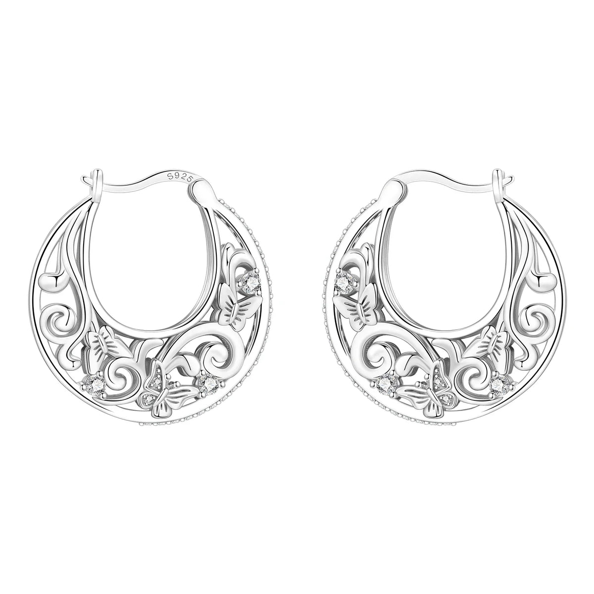 925 Sterling Silver Cute Lazy Cat Animal Pet Earrings Jewelry Hoop Earrings For Women Jewelry Birthday Party Fine Gifts