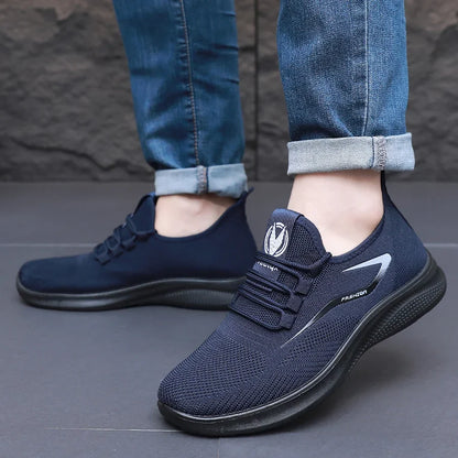Men Comfort Knitted Loafer Sneakers 2026 New Arrival, Breathable Air Knit Upper Slip On Shoes