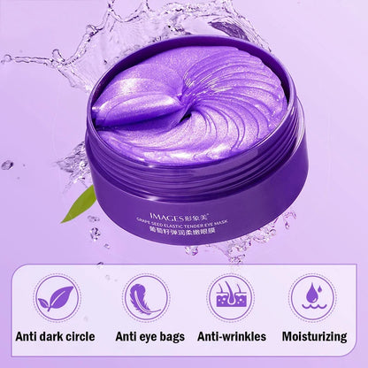 Grape Moisturizing Collagen Eye Mask Anti Dark Circles Eye Bags Anti-aging Eyes Masks Beauty Skin Care Eye Patches 60Pcs