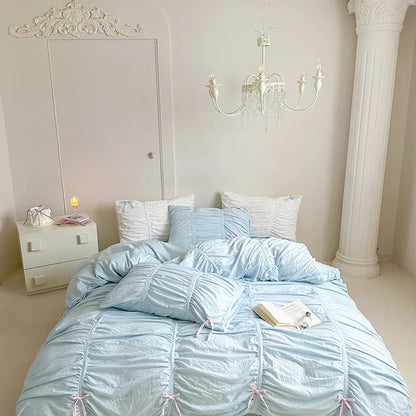 Bonenjoy Bedding Set Simple Style Bedclothes Skin-friendly Bedsheet Set Single/Queen/King Size Bed Linen Set juegos de sábanas