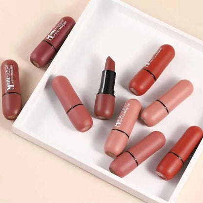 6-Color Matte Velvet Sexy Lipstick Waterproof Long-Lasting Nude Brown Lipstick Smooth High Pigment Profissional Lipgloss Makeup