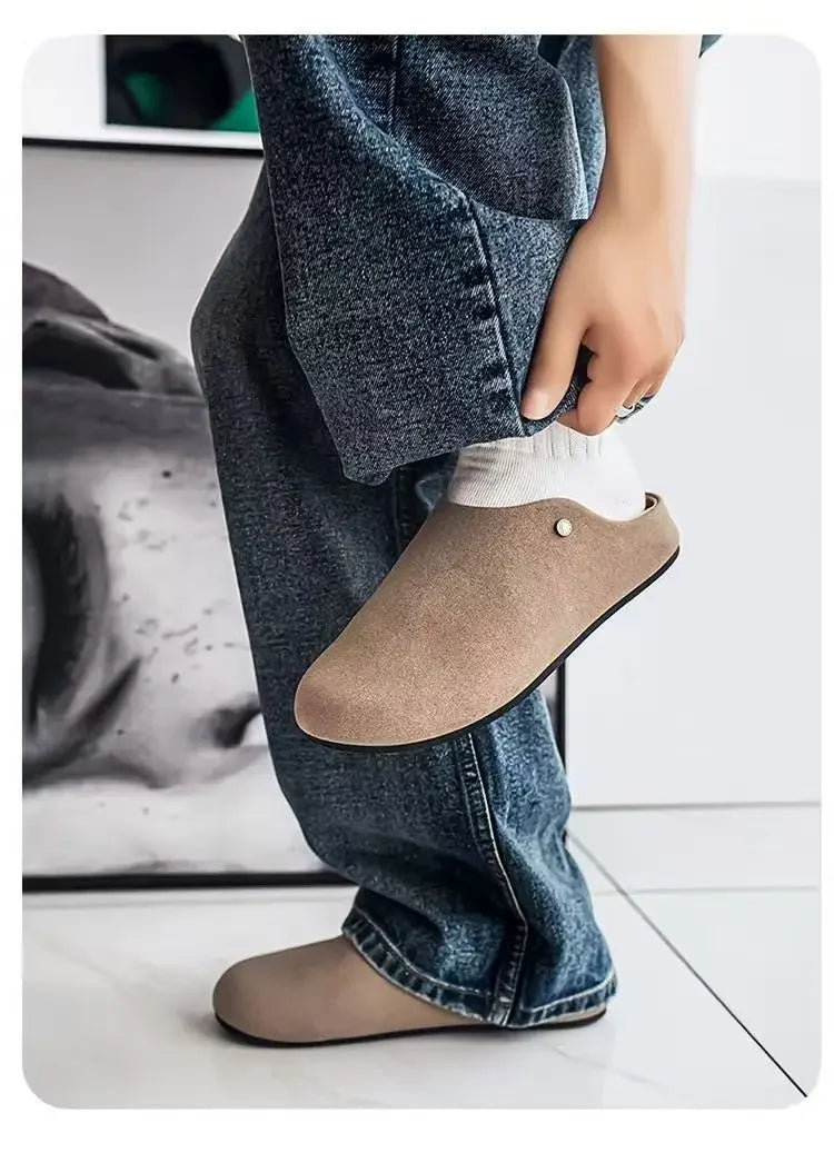 Unisex Closed Toe Mule Slippers Spring Autumn Slip On Soft Sole Casual Shoes for Outdoor Office Home