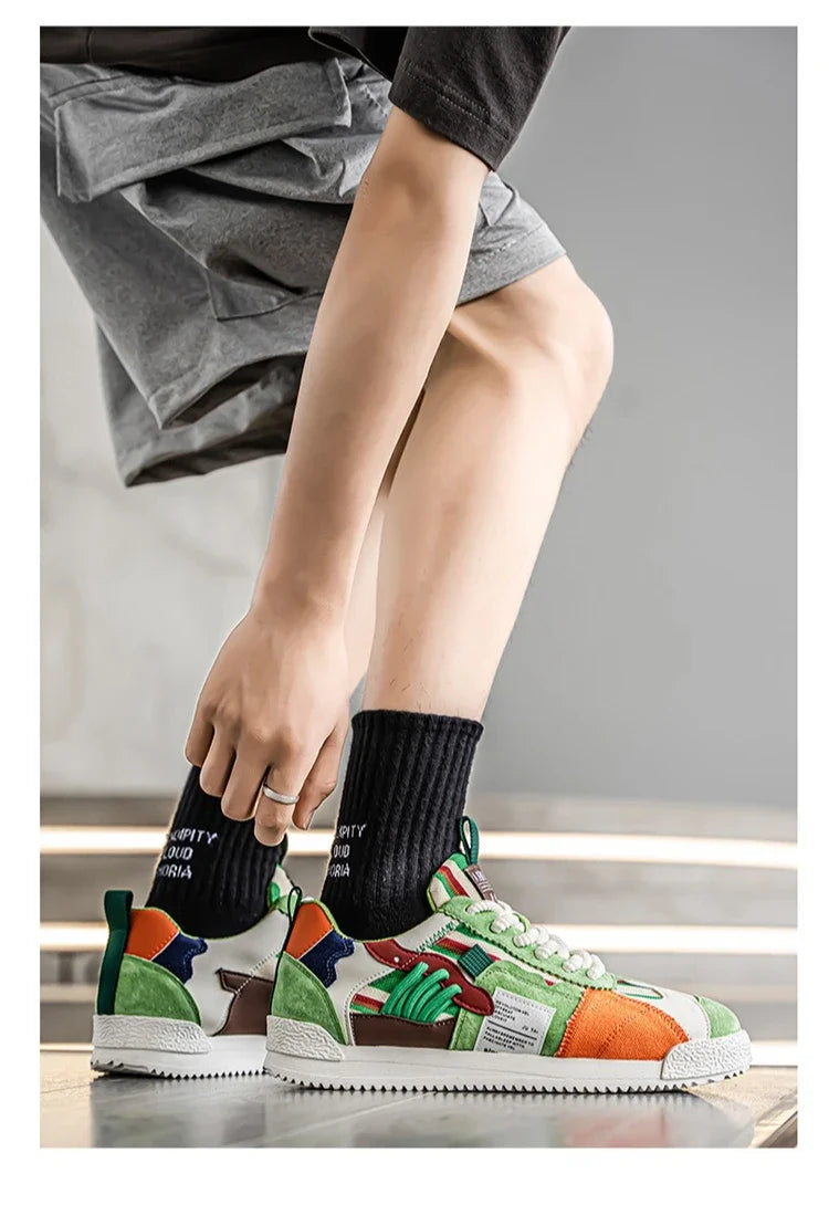 Large Size Men's White Sneakers Autumn Comfortable Non Slip Running Shoes Luxury Soft Sole Fashion Lace Up Outdoor Casual Shoes