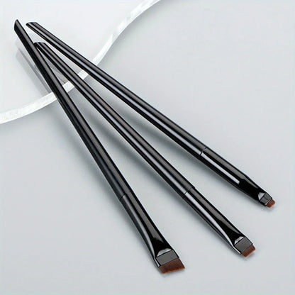 3pcs Professional Makeup Brush - Precision Eyebrow, Eyeliner, Powder Application - with Nylon Bristles - for Natural Definition