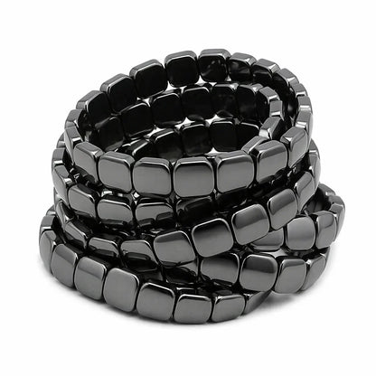 Hematite Bracelet For Men Reclaim Your Edge Confidence Natural Hematite Stone Beaded Stretch Healing Bracelets Gift Jewelry