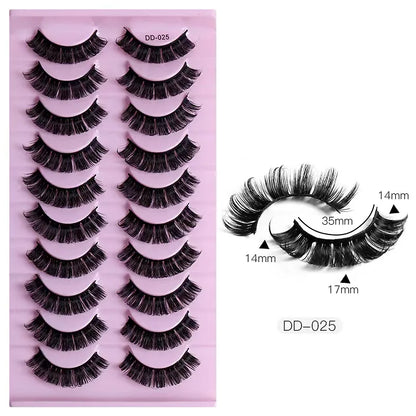 Faux mink eyelashes natural 3d mink lashes makeup volume false eyelashes in bulk cilio H13 E-08