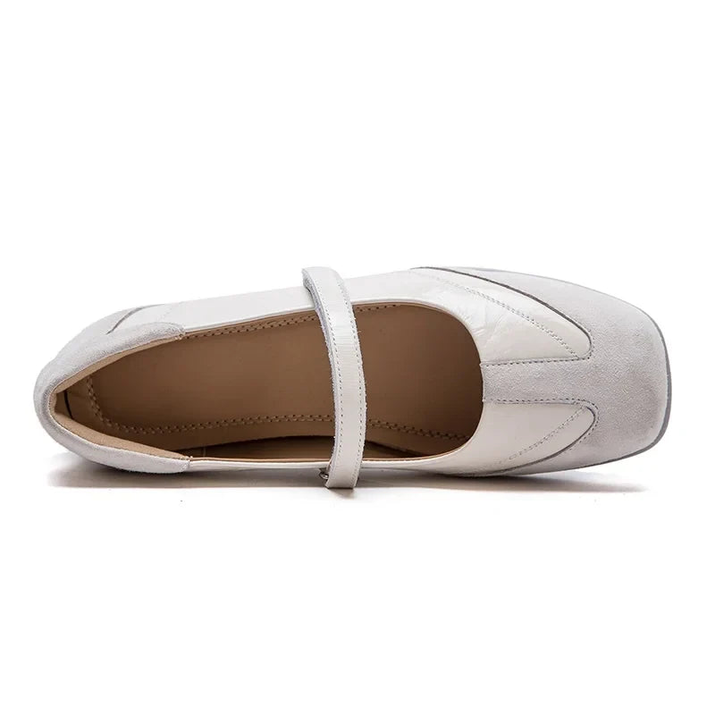 DRKANOL 2026 Women Genuine Leather Flat Shoes Summer Shallow Sheepskin Hook And Loop Casual Loafers Ladies Low Heel Single Shoes