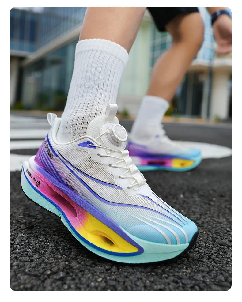 2026 Running Shoes Carbon Board Marathon Men Sports Breathable Lightweight Women's Comfortable Athletic Nonskid Casual Sneakers