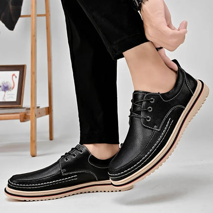 Leather Men Oxfords Shoes Handmade Italian Mens Casual Shoes  Brand Leisure Male Loafers