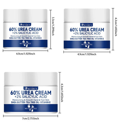 SUYARUN 60% Urea Foot Cream for Cracked Heels & Dry Skin - Intensive Moisturizing Treatment, Callus Remover, Diabetic Foot Care.