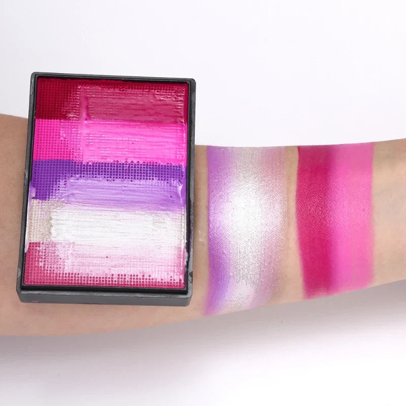 50g Facial and Body Paint Palette,Non-Toxic Rainbow Water-Soluble Body Paint for Rainbow Festival,Cosplay,Party,Art,Stage Makeup