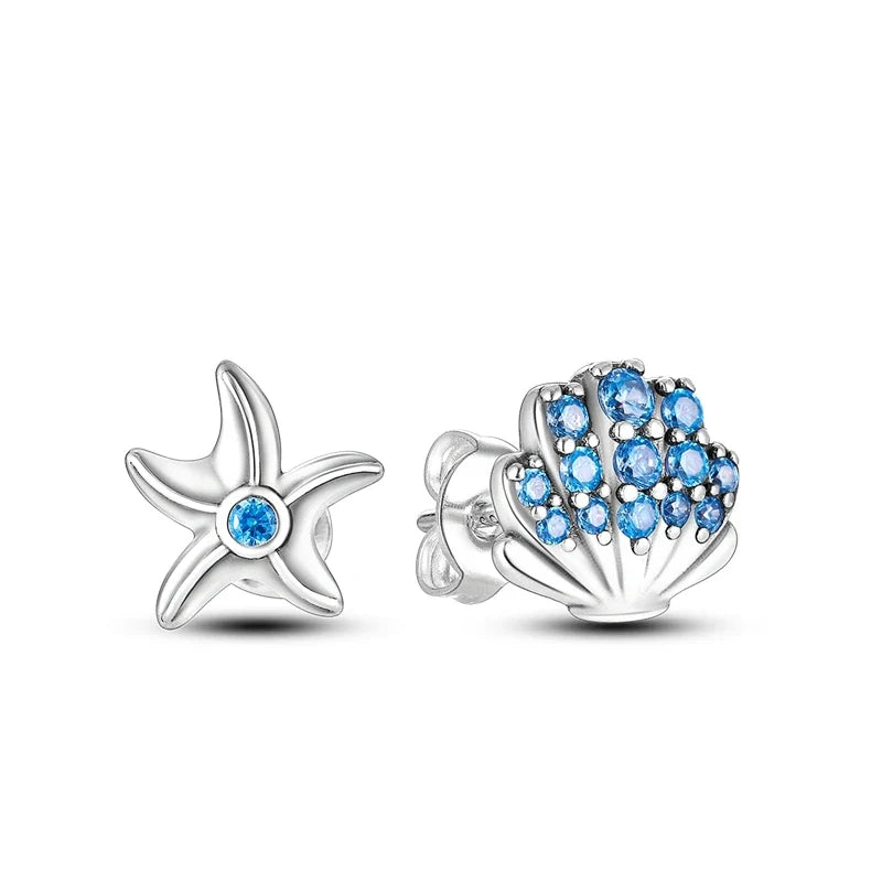 Original 925 Sterling Silver Colorful Cute Animal Pet Stud Earrings For Women Collocation For Girlfriend Birthday Gift