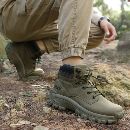 New Men's Boots Fashion Outdoor Boots Breathable Hiking Boots Autumn Shoes Sneakers Lightweight Non-slip Men Desert Ankle Boots