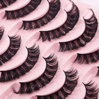 Faux mink eyelashes natural 3d mink lashes makeup volume false eyelashes in bulk cilio H13 E-08
