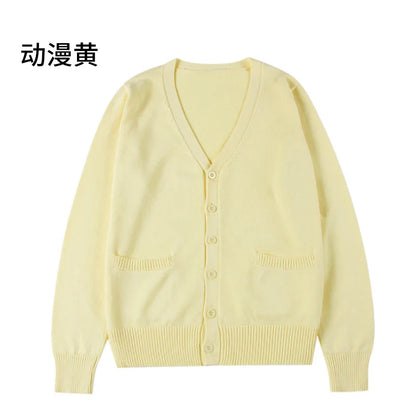 New Sweater Solid Candy Women Knit Top Fashion Female Cardigan Thin Spring Autumn Long Sleeve Adult Jacket Clothes Slim XS-2XL