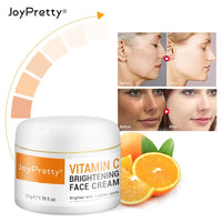 JoyPretty Vitamin C Face Cream Whitening Hyaluronic Acid Moisturizing Dark Spot Remover Brightening Facial Cream Skin Care 50g