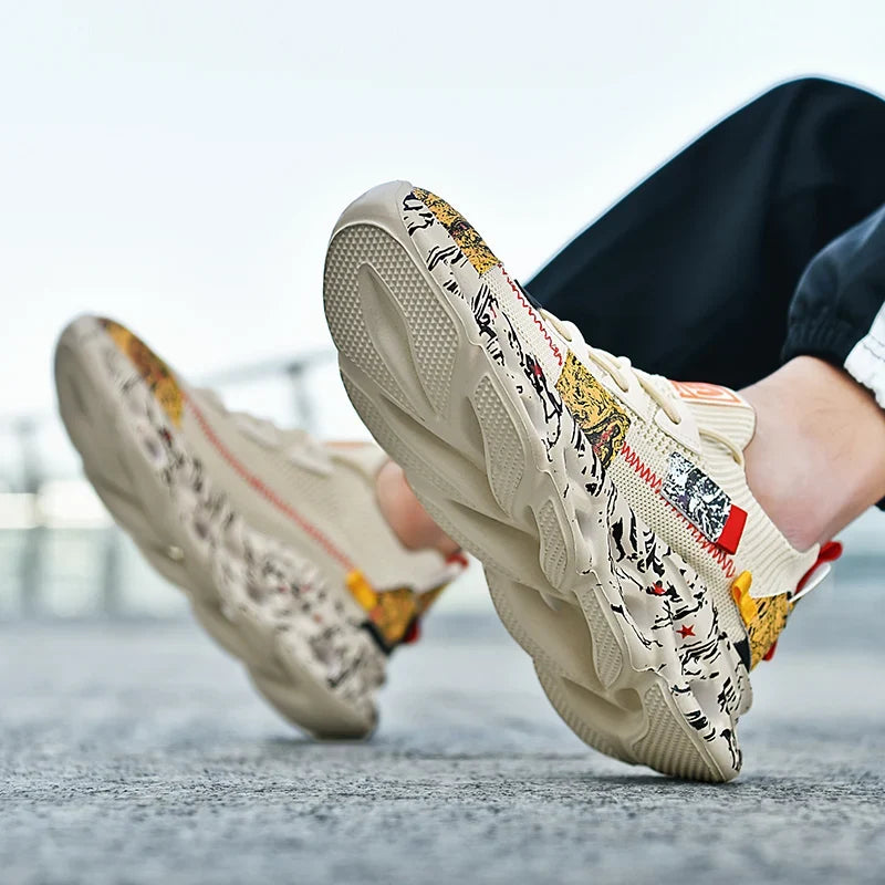 Men's Casual Sneakers Breathable Luxury Trainer Race Shoes Fashion Loafers Running Shoes for Male