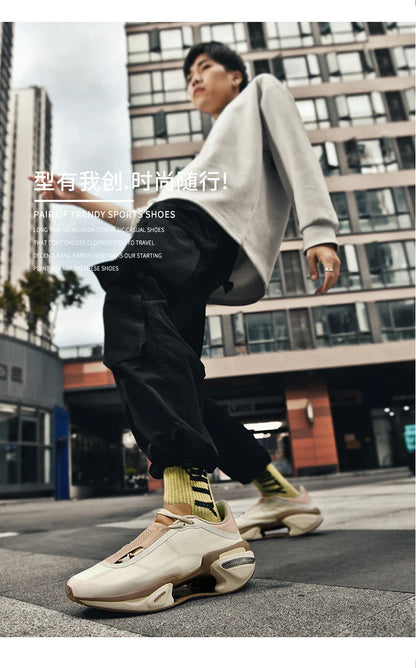 Men's Breathable Casual Sneakers Luxury Trainer Fashion Loafers Comfortable Wear and Relaxed Life Running Shoes for Male