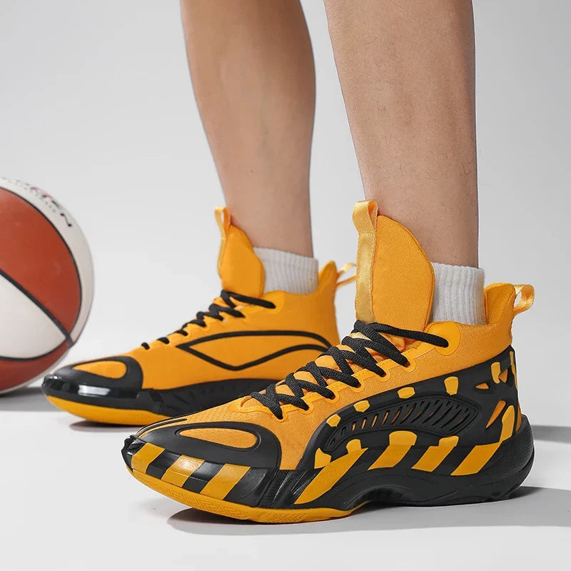 Men's Basketball Shoes Breathable Cushioning Non-Slip Wearable Runing Shoes Gym Training Athletic Basketball Sneakers for Men