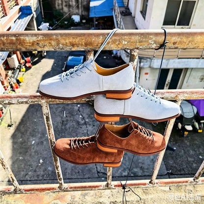 Women Loafer Lace-up 2025 New Spring Shoes Women Suede Genuine Leather Women Oxford Shoes Large Size British Style Women Shoes