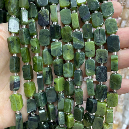 Natural Stone Flat Rectangle Amethyst Lapis Lazuli Quartz Apatite Spacer Beads For Jewelry Making Diy Bracelet Accessorie 8*12MM