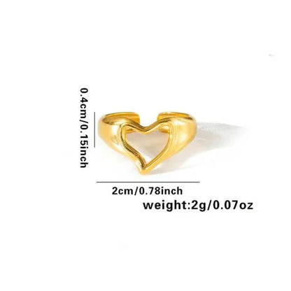 High End Waterproof Hollow Stainless Steel Finger Ring Trendy for Women Personalize Jewelry Wholesale