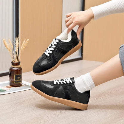 AIYUQI Women's Sneakers 2026 New Genuine Leather Ladies Moral Training Shoes Casual Spring Flat Shoes Women