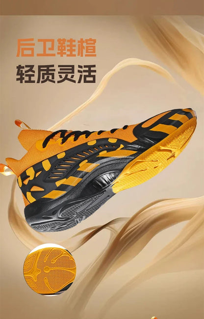 Men's Basketball Shoes Breathable Cushioning Non-Slip Wearable Runing Shoes Gym Training Athletic Basketball Sneakers for Men