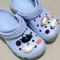 8Pcs Summer Fashion Shoe Charms for Sandals Clogs Set DIY Accessories Cute Cartoon Animals Shoes Buckle Decorations Gifts