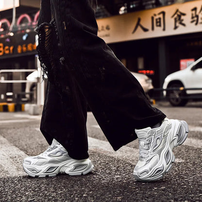 Men's Breathable Casual Sneakers Luxury Trainer Fashion Loafers Running Shoes - Comfortable Race Shoes for Male