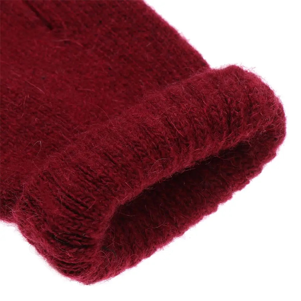 Fashion Elastic Outdoor Warm Thick Winter Gloves Mittens Full Finger Gloves