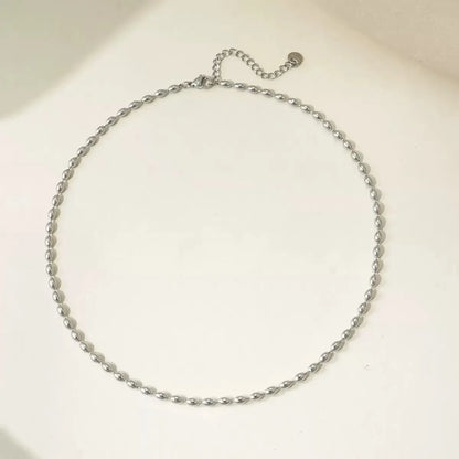 Stainless Steel Heart-shaped Pendant Necklace Metal Waterproof Jewelry For Women