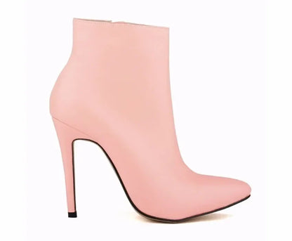 Women Short Boots Pumps Sexy Pointed Toe Side Zipper Super High Heels Stiletto 2026 Female Party Ankle Boot Shoes Botas De Mujer