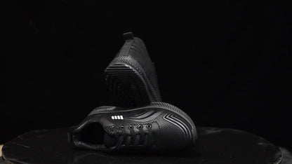 Waterproof Men's Sneakers Casual Running Shoes Soft Bottom Black Leather Sports Shoes